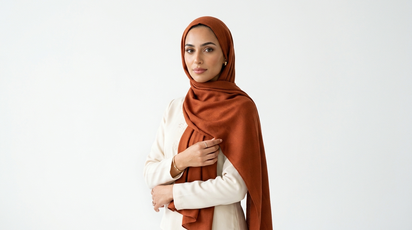 وشاح من سيينّا تويل، منسدل