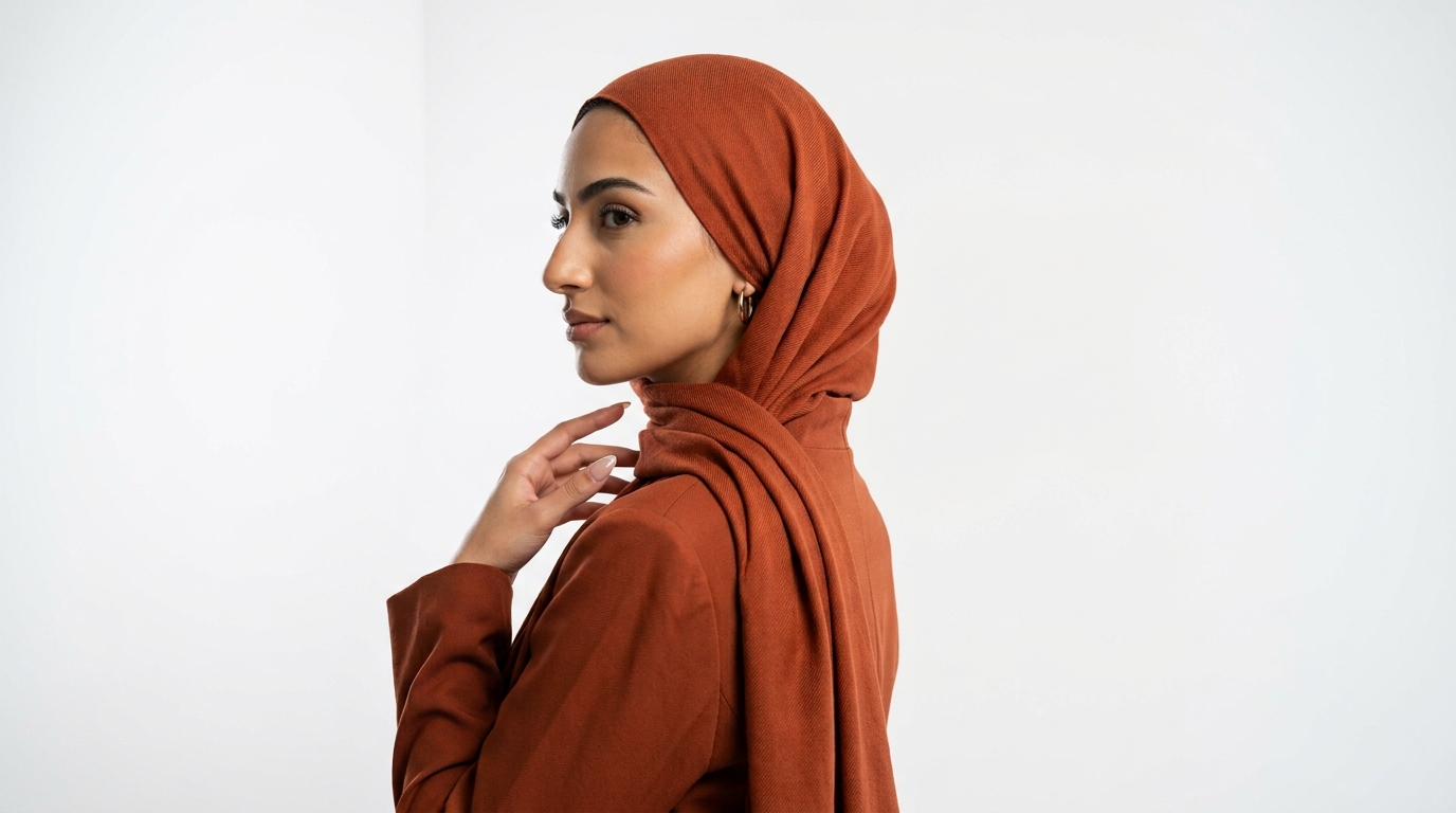 وشاح من سيينّا تويل، ملفوف